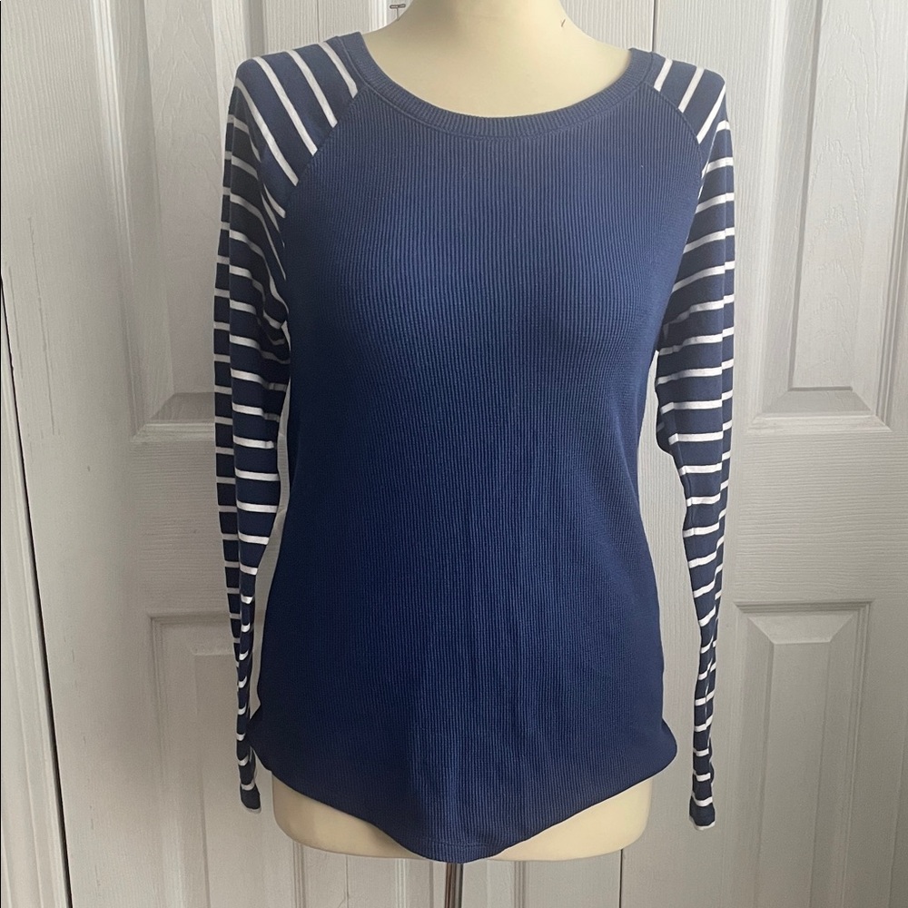 Classic Navy Striped Long Sleeve Top